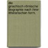 Die griechisch-römische Biographie nach ihrer litterarischen Form.