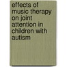 Effects of Music Therapy on Joint Attention in Children with Autism door Michelle R. Reitman