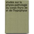Etudes Sur La Physio-Pathologie Du Corps Thyro de Et de L'Hypophyse