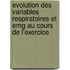 Evolution Des Variables Respiratoires Et Emg Au Cours De L'exercice