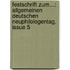Festschrift Zum...: Allgemeinen Deutschen Neuphilologentag, Issue 5