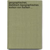 Geographisches, Statistisch-topographisches Lexikon Von Franken ... door Johann Kaspar Bundschuh