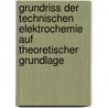 Grundriss Der Technischen Elektrochemie Auf Theoretischer Grundlage by Fritz Haber