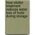 Heat elicitor treatment reduces water loss of fruits during storage
