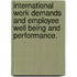 International Work Demands and Employee Well Being and Performance.