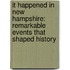 It Happened in New Hampshire: Remarkable Events That Shaped History