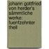 Johann Gottfried von Herder's Sämmtliche Werke: fuenfzehnter Theil