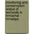 Monitoring And Conservation Status Of Wetlands In Himachal Himalaya