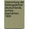 Nsammlung Der Lieblingsdichter Deutschlands, Achtes Baendchen, 1800 by Friedrich Von Matthisson