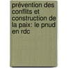 Prévention Des Conflits Et Construction De La Paix: Le Pnud En Rdc door Carine Pilo