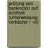 Prüfung von Banknoten auf Echtheit (Unterweisung Verkäufer / -in)