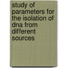 Study Of Parameters For The Isolation Of Dna From Different Sources door Zahid Qureshi