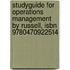 Studyguide For Operations Management By Russell, Isbn 9780470922514