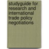 Studyguide for Research and International Trade Policy Negotiations door Mercedes Botto (Editor)