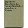 Allgemeine Geschichte der morgenländischen Sprachen und Litteratur. door Samuel Friedrich Günther Wahl