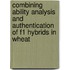 Combining Ability Analysis And Authentication Of F1 Hybrids In Wheat