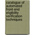 Catalogue of Automated Front-End Eligibility Verification Techniques