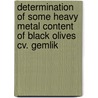 Determination Of Some Heavy Metal Content Of Black Olives Cv. Gemlik door Yasemin Sahan