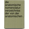 Die anatomische Nomenclatur: Verzeichniss der von der anatomischen . by His Wilhelm