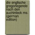Die Englische Gregorlegende Nach Den Auchinleck Ms. (german Edition)
