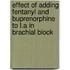 Effect Of Adding Fentanyl And Buprenorphine To L.a In Brachial Block