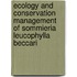 Ecology and Conservation Management of Sommieria Leucophylla Beccari