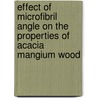 Effect of Microfibril Angle on the Properties of Acacia Mangium Wood by Tamer Tabet