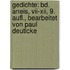 Gedichte: Bd. Aneis, Vii-xii, 9. Aufl., Bearbeitet Von Paul Deuticke
