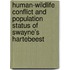 Human-wildlife Conflict and Population Status of Swayne's Hartebeest
