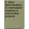 In Silico Determination of Methylated Residues in Mammalian Proteins by Anila Saeed