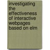Investigating The Effectiveness Of Interactive Webpages Based On Elm door Polyxeni Palla