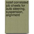 Natef Correlated Job Sheets For Auto Steering, Suspension, Alignment