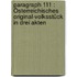 Paragraph 111 : Österreichisches Original-Volksstück in drei Akten