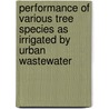 Performance of Various Tree Species as Irrigated by Urban Wastewater by Dr. Muhammad Ayyoub Tanvir