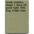 Ready Readers, Stage 1, Book 42, Good Night, Little Bug, Single Copy