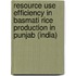 Resource Use Efficiency in Basmati Rice Production in Punjab (India)