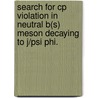 Search for Cp Violation in Neutral B(s) Meson Decaying to J/Psi Phi. door Chunlei Liu