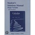 Student's Solutions Manual for Calculus for Scientists and Engineers