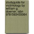 Studyguide For Victimology By William G. Doerner, Isbn 9781593455064