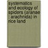 Systematics and Ecology of Spiders (Aranae : Arachnida) in Rice Land