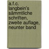 A.F.C. Langbein's Sämmtliche Schriften, zweite Auflage, neunter Band door August Friedrich Ernst Langbein