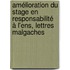 Amélioration Du Stage En Responsabilité à L'ens, Lettres Malgaches