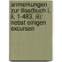 Anmerkungen Zur Ilias(buch I, Ii, 1-483, Iii): Nebst Einigen Excursen