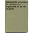 Appropriate structures for teachers to implement for at-risk students