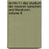 Archiv F R Das Studium Der Neueren Sprachen Und Literaturen, Volume 8