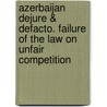 Azerbaijan Dejure & Defacto. Failure Of The Law On Unfair Competition by Aysel Aslanova
