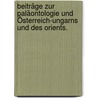 Beiträge zur Paläontologie und Österreich-Ungarns und des Orients. by UniversitäT. Wien