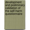 Development and Preliminary Validation of the Self-Harm Questionnaire by Ozlem Eylem