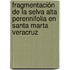 Fragmentación de la selva alta perennifolia en  Santa Marta Veracruz