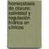 Homeostasis de Cloruro: Salinidad y Regulación Hídrica en Cítricos